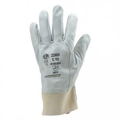 GANTS DE MANUTENTION EN CUIR TOUT FLEUR DE VACHETTE AVEC PROTEGE ARTERE - MO2260