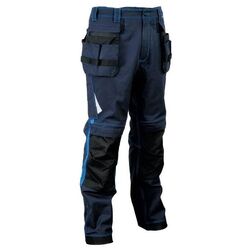 PANTALONS DE TRAVAIL MULTI POCHE ELASTHANNE C/P GONDOMAR NAVY/BLEU ROYAL EU44=F38