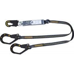 LONGE FOURCHE EN SANGLE 1,80 M AVEC ABSORBEUR D'&Eacute;NERGIE ET CONNECTEURS - FA3040018
