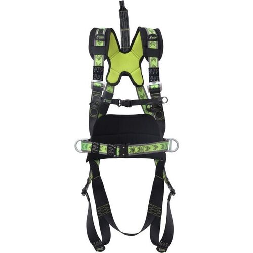 HARNAIS ANTICHUTE 2 POINTS D'ACCROCHAGE FA1020400 AVEC CEINTURE DE MAINTIEN 5 BOUCLES DE REGLAGE TAILLE UNIQUE - FA102040