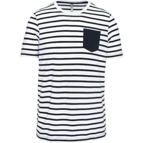 TEE-SHIRT RAY&Eacute; MARIN AVEC POCHE MANCHES COURTES HOMME 100% COTON 160GRS - K378