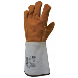 GANTS SOUDEUR CROUTE DE VACHETTE SUPERIEUR MANCHETTES 15 CM - 1WEL25