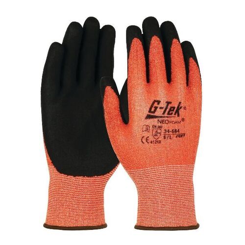 GANTS DE PROTECTION TRICOT&Eacute; EN THERMOLITE ENDUCTION NEOFOAM PAUME DOIGTS AVEC PICOTS SCREEN TOUCH - 34-684