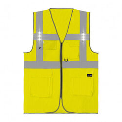 GILET MULTIPOCHE ULTRA-RESPIRANT H/V SAFARI LED - GILETLDS