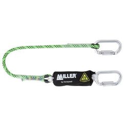LONGE ANTICHUTE 2 METRES EN DRISSE 11MM AVEC 1 MOUSQUETON 1/4 DE TOUR EN ALU - 1032380