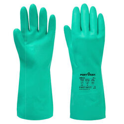 GANT NITRILE EPAISSEUR 0,40MM LONGUEUR 32 CM VERT L=9 - AB810