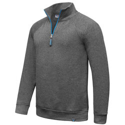 SWEAT MOLLETON COL MONTANT UNI AVEC ZIP DE COULEUR - MEMBRANE COUPE-VENT ET COUDIERES - MECHIGAN2