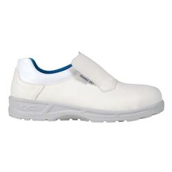 MOCASSINS DE SECURITE NEWTECH BLANC TISSU TURQUOISE CADMO FO SR - 76400-N00
