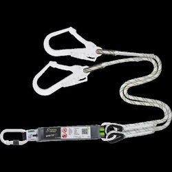 LONGE TRESSEE 1,50 M EN FOURCHE AVEC ABSORBEUR D'ENERGIE ET MOUSQUETON - FA3060015