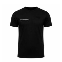 TEE-SHIRT SECURITE PRIVEE 100% COTON AVEC MARQUAGE RETRO REFLECHISSANT - TSSERISECUPRIV