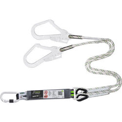 LONGE TRESSEE 1 M EN FOURCHE AVEC ABSORBEUR D'ENERGIE ET MOUSQUETON - FA30600